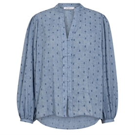 Co'couture DottieCC V-Shirt Skjorte, Dusty Blue 